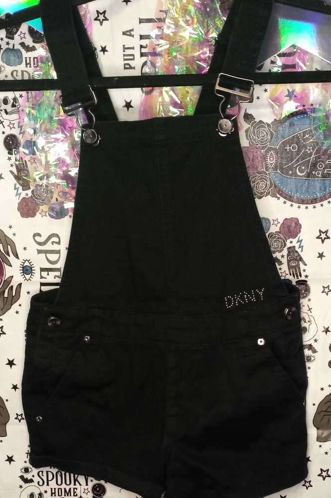 DKNY black overalls with shorts